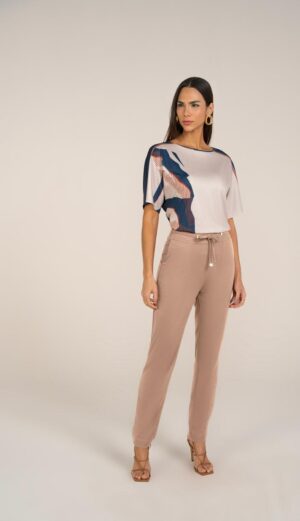 Blusa Compose Viscomalha/Fluity Manga Raglna