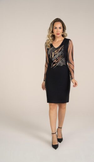 Vestido T-shirt Viscomalha De tule