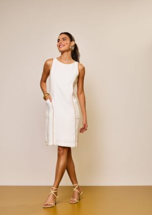Vestido Midi em Viscolinho com Debrum REF:033401