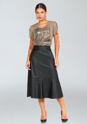 T-Shirt em Viscomalha Estampada com Hotfix Cobre Ref:184732